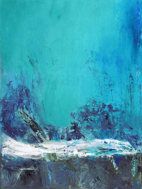  More information? 	Above the clouds, beneath the ocean, boudless freedom !-46x60-in-2012, Norma Trimborn