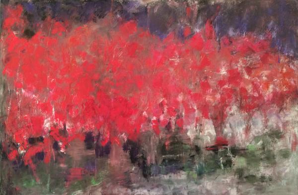 Flamboyant Fire, 24x48 - 2016, Norma Trimborn