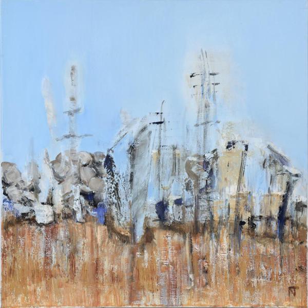 Morning at the Harbour - 24x24, Norma Trimborn