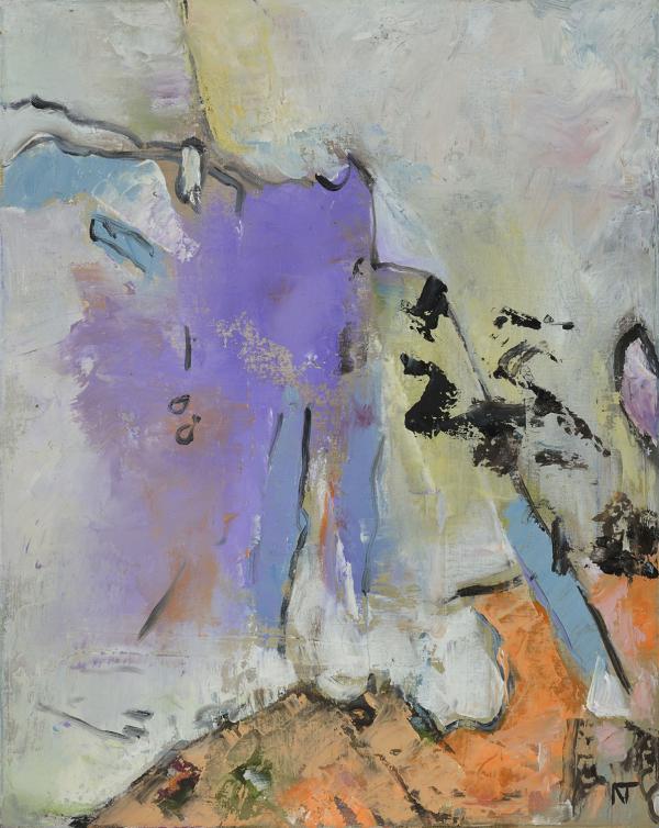 Painted detail of palette tracing - 16 16x20, Norma Trimborn