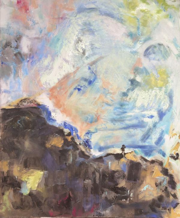  More information? 	Painting of palette - 41 - What dreams may come 24x30, Norma Trimborn
