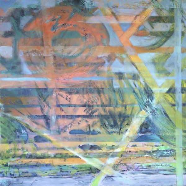 Straight to Orange Sun - 48x48, Norma Trimborn