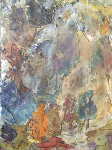 Palette Tracing #4 - 4 Trees, Norma Trimborn