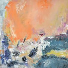 Painted detail of palette tracing - 9 36x36, Norma Trimborn