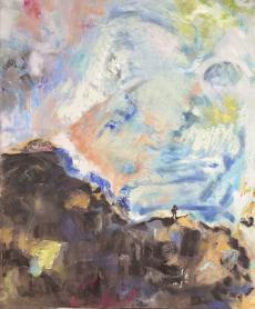  More information? 	Painting of palette - 41 - What dreams may come 24x30, Norma Trimborn